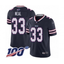 Men's Buffalo Bills #33 Siran Neal Limited Navy Blue Inverted Legend 100th Season Football Jersey