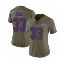 Women's Buffalo Bills #33 Siran Neal Limited Olive 2017 Salute to Service Football Jersey