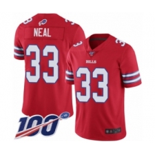 Youth Buffalo Bills #33 Siran Neal Limited Red Rush Vapor Untouchable 100th Season Football Jersey