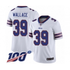 Men's Buffalo Bills #39 Levi Wallace White Vapor Untouchable Limited Player 100th Season Football Jersey