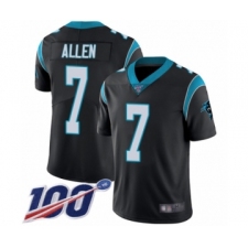 Men's Carolina Panthers #7 Kyle Allen Black Team Color Vapor Untouchable Limited Player 100th Season Football Jersey