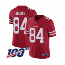 Youth San Francisco 49ers #84 Kendrick Bourne Red Team Color Vapor Untouchable Limited Player 100th Season Football Jersey