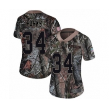 Women's Denver Broncos #34 Will Parks Limited Camo Rush Realtree Football Jersey