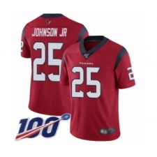 Men's Houston Texans #25 Duke Johnson Jr Red Alternate Vapor Untouchable Limited Player 100th Season Football Jersey