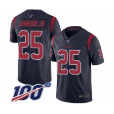 Youth Houston Texans #25 Duke Johnson Jr Limited Navy Blue Rush Vapor Untouchable 100th Season Football Jersey