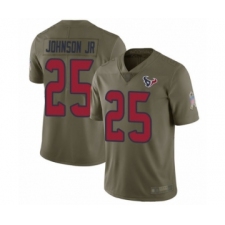 Youth Houston Texans #25 Duke Johnson Jr Limited Olive 2017 Salute to Service Football Jersey