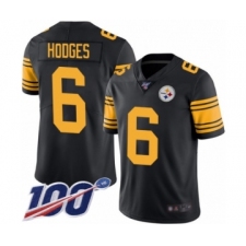 Men's Pittsburgh Steelers #6 Devlin Hodges Limited Black Rush Vapor Untouchable 100th Season Football Jersey