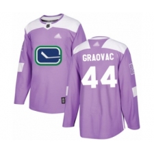 Youth Vancouver Canucks #44 Tyler Graovac Authentic Purple Fights Cancer Practice Hockey Jersey