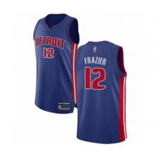 Men's Detroit Pistons #12 Tim Frazier Authentic Royal Blue Basketball Jersey - Icon Edition