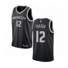 Youth Detroit Pistons #12 Tim Frazier Swingman Black Basketball Jersey - City Edition