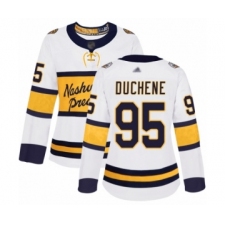 Women's Nashville Predators #95 Matt Duchene Authentic White 2020 Winter Classic Hockey Jersey