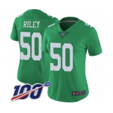 Women's Philadelphia Eagles #50 Duke Riley Limited Green Rush Vapor Untouchable 100th Season Football Jersey