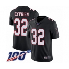 Men's Atlanta Falcons #32 Johnathan Cyprien Black Alternate Vapor Untouchable Limited Player 100th Season Football Jersey