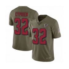 Men's Atlanta Falcons #32 Johnathan Cyprien Limited Olive 2017 Salute to Service Football Jersey