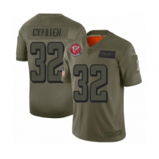 Men's Atlanta Falcons #32 Johnathan Cyprien Limited Olive 2019 Salute to Service Football Jersey