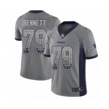 Men's Dallas Cowboys #79 Michael Bennett Limited Gray Rush Drift Fashion Football Jersey