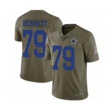 Men's Dallas Cowboys #79 Michael Bennett Limited Olive 2017 Salute to Service Football Jersey