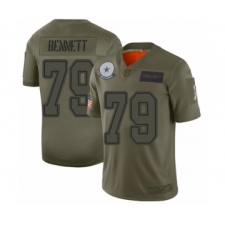 Men's Dallas Cowboys #79 Michael Bennett Limited Olive 2019 Salute to Service Football Jersey
