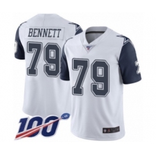 Men's Dallas Cowboys #79 Michael Bennett Limited White Rush Vapor Untouchable 100th Season Football Jersey