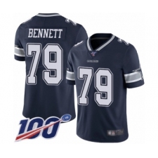 Men's Dallas Cowboys #79 Michael Bennett Navy Blue Team Color Vapor Untouchable Limited Player 100th Season Football Jersey