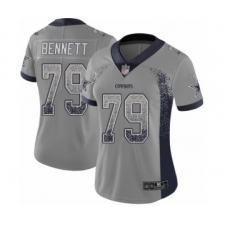 Women's Dallas Cowboys #79 Michael Bennett Limited Gray Rush Drift Fashion Football Jersey