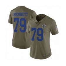 Women's Dallas Cowboys #79 Michael Bennett Limited Olive 2017 Salute to Service Football Jersey
