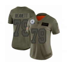 Women's Dallas Cowboys #79 Michael Bennett Limited Olive 2019 Salute to Service Football Jersey