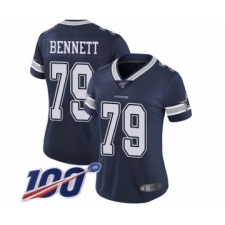 Women's Dallas Cowboys #79 Michael Bennett Navy Blue Team Color Vapor Untouchable Limited Player 100th Season Football Jersey