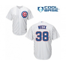 Youth Chicago Cubs #38 Brad Wieck Authentic White Home Cool Base Baseball Player Jersey