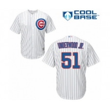 Youth Chicago Cubs #51 Duane Underwood Jr. Authentic White Home Cool Base Baseball Player Jersey