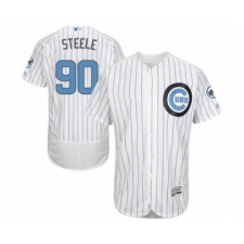 Men's Chicago Cubs #90 Justin Steele Authentic White 2016 Father's Day Fashion Flex Base Baseball Player Jersey