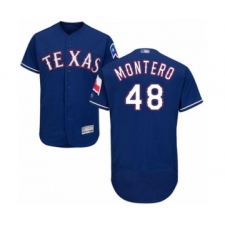 Men's Texas Rangers #48 Rafael Montero Royal Blue Alternate Flex Base Authentic Collection Baseball Player Jersey