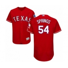 Men's Texas Rangers #54 Jeffrey Springs Red Alternate Flex Base Authentic Collection Baseball Player Jersey