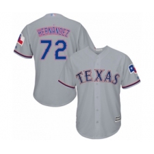 Youth Texas Rangers #72 Jonathan Hernandez Authentic Grey Road Cool Base Baseball Player Jersey