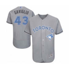 Men's Toronto Blue Jays #43 Sam Gaviglio Authentic Gray 2016 Father's Day Fashion Flex Base Baseball Player Jersey
