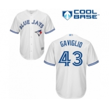 Youth Toronto Blue Jays #43 Sam Gaviglio Authentic White Home Baseball Player Jersey