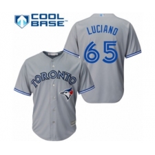 Youth Toronto Blue Jays #65 Elvis Luciano Authentic Grey Road Baseball Player Jersey