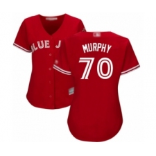 Women's Toronto Blue Jays #70 Patrick Murphy Authentic Scarlet Alternate Baseball Player Jersey