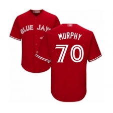 Youth Toronto Blue Jays #70 Patrick Murphy Authentic Scarlet Alternate Baseball Player Jersey