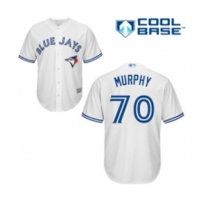 Youth Toronto Blue Jays #70 Patrick Murphy Authentic White Home Baseball Player Jersey