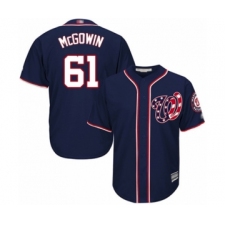 Youth Washington Nationals #61 Kyle McGowin Authentic Navy Blue Alternate 2 Cool Base Baseball Player Jersey