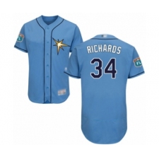 Men's Tampa Bay Rays #34 Trevor Richards Light Blue Flexbase Authentic Collection Baseball Player Jersey