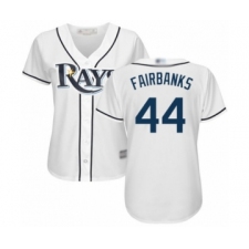 Women's Tampa Bay Rays #44 Peter Fairbanks Authentic White Home Cool Base Baseball Player Jersey
