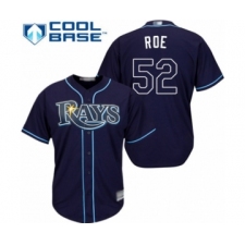 Youth Tampa Bay Rays #52 Chaz Roe Authentic Navy Blue Alternate Cool Base Baseball Player Jersey