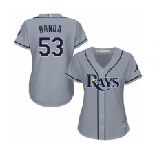 Women's Tampa Bay Rays #53 Anthony Banda Authentic Grey Road Cool Base Baseball Player Jersey