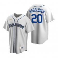 Men's Nike Seattle Mariners #20 Daniel Vogelbach White Cooperstown Collection Home Stitched Baseball JerseyMen's Nike Seattle Mariners #20 Daniel Vogelbach