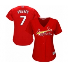 Women's St. Louis Cardinals #7 Andrew Knizner Authentic Red Alternate Cool Base Baseball Player Jersey