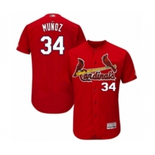 Men's St. Louis Cardinals #34 Yairo Munoz Red Alternate Flex Base Authentic Collection Baseball Player Jersey