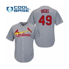 Youth St. Louis Cardinals #49 Jordan Hicks Authentic Grey Road Cool Base Baseball Player Jersey