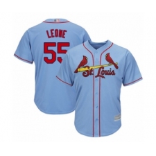 Youth St. Louis Cardinals #55 Dominic Leone Authentic Light Blue Alternate Cool Base Baseball Player Jersey
